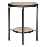 Accent Table Dauntless Travertine Side Table 