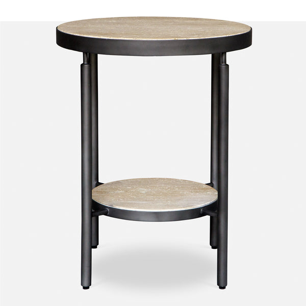 Accent Table Dauntless Travertine Side Table 