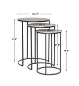 Accent Table Erik Metal Nesting Tables // Set of 3 