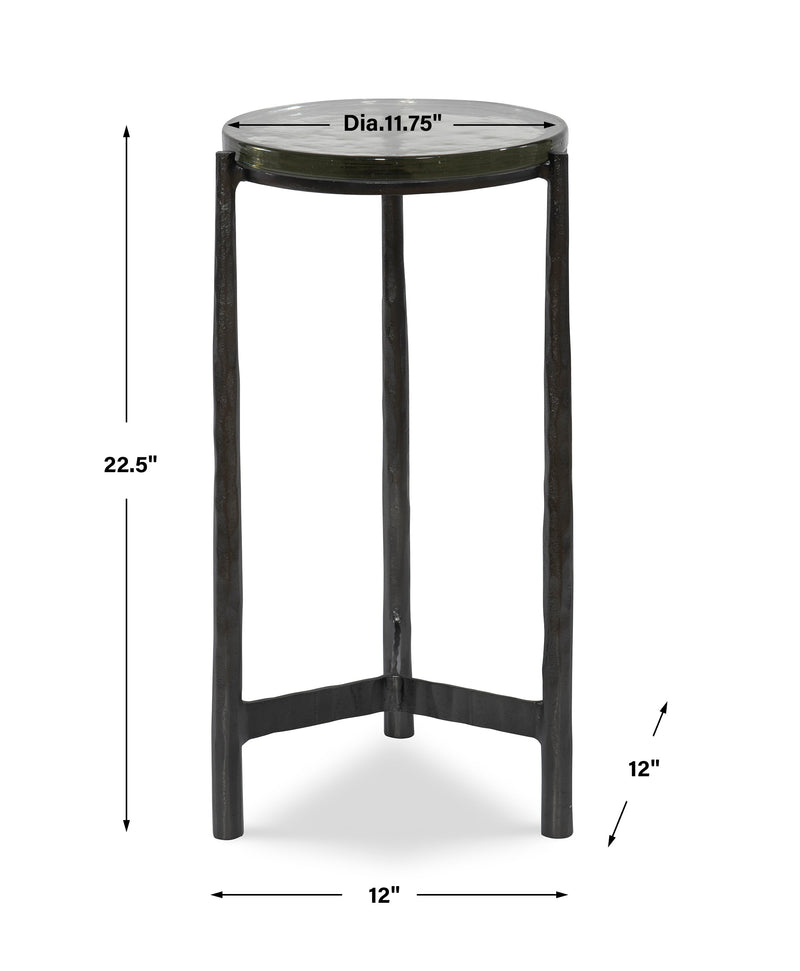 Accent Table Eternity Iron & Glass Accent Table 