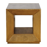 Accent Table Flair Gold Cube Table 