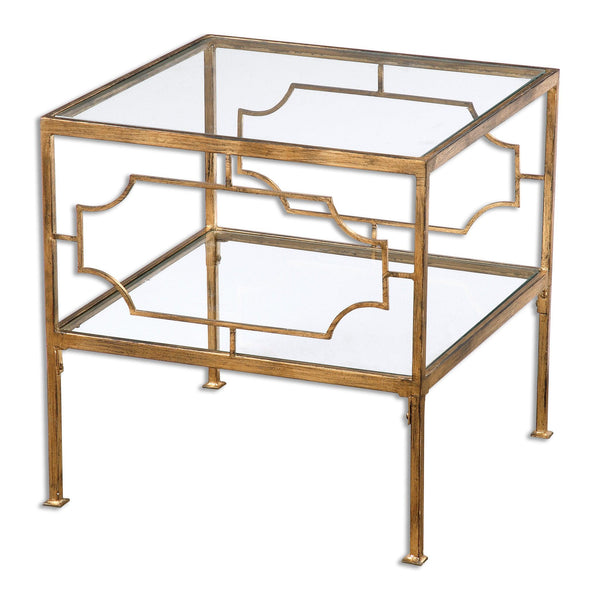 Accent Table Genell Gold Cube Table 