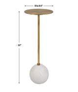 Accent Table Gimlet White Drink Table 