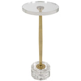 Accent Table Groove Crystal Drink Table 
