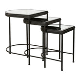 Accent Table India Black Nesting Tables, S/3 