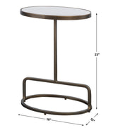 Accent Table Jessenia White Marble Accent Table 