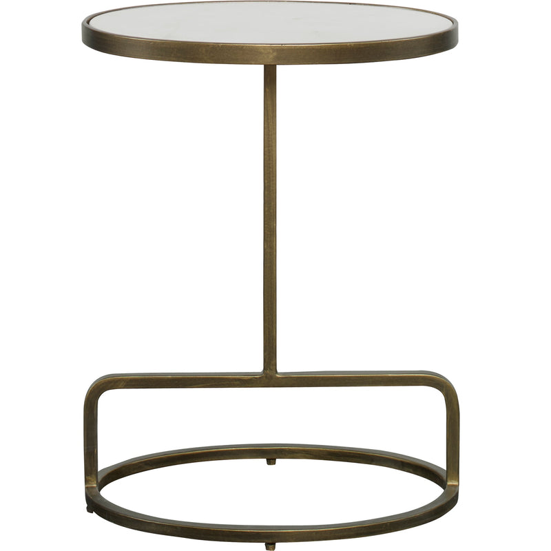 Accent Table Jessenia White Marble Accent Table 