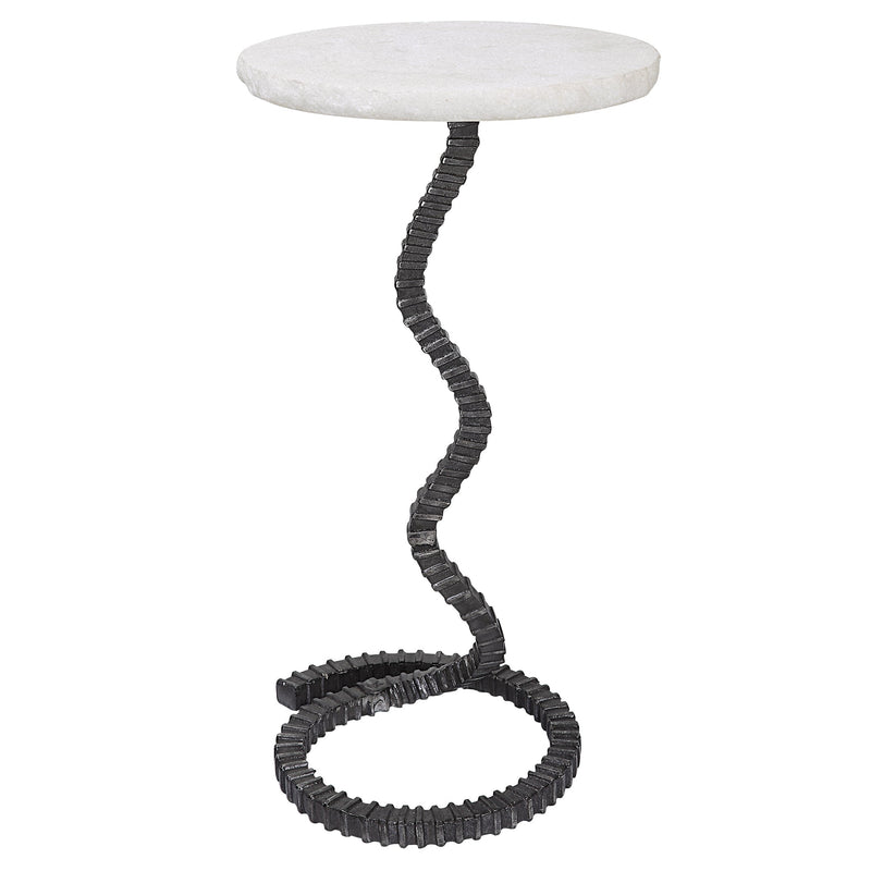 Accent Table Lasso White Drink Table 