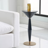 Accent Table Luster Navy Blue Accent Table 