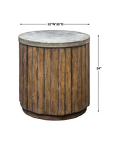 Accent Table Maxfield Wooden Drum Side Table 