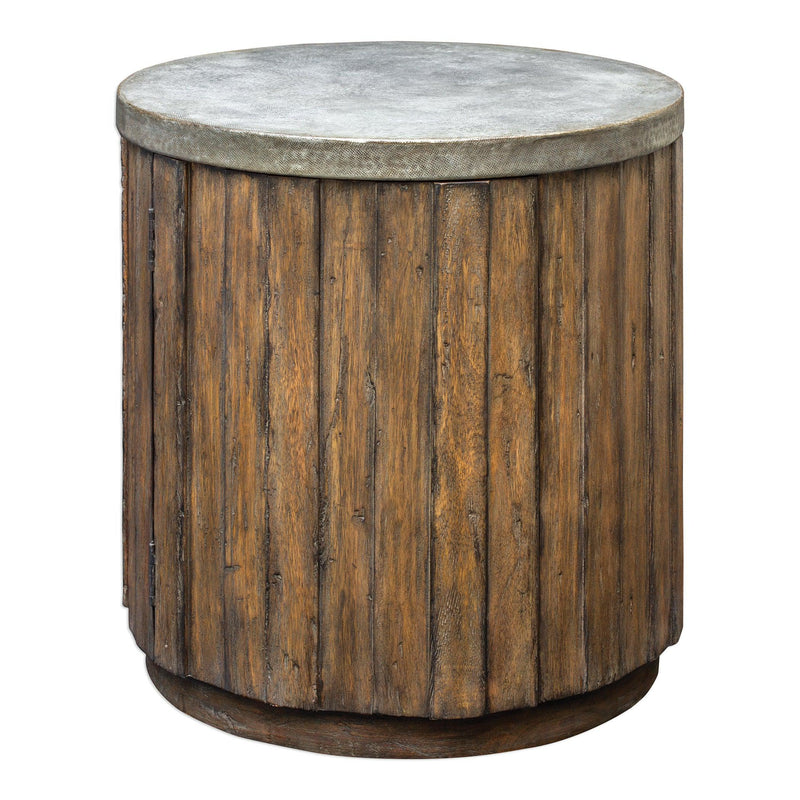 Accent Table Maxfield Wooden Drum Side Table 