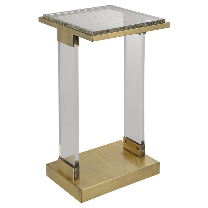 Accent Table Muse Seeded Glass Accent Table 