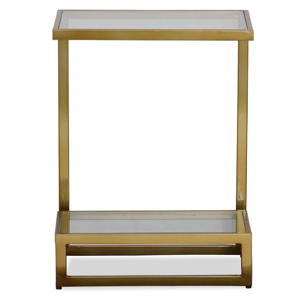 Accent Table Musing Brushed Brass Accent Table 