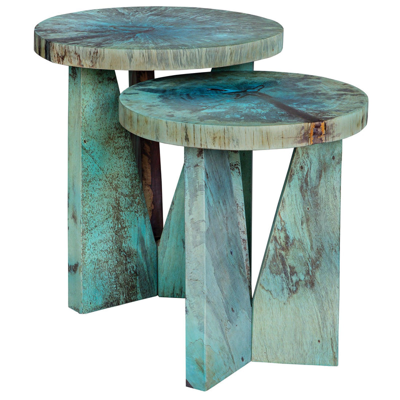 Accent Table Nadette Blue Nesting Tables, S/2 