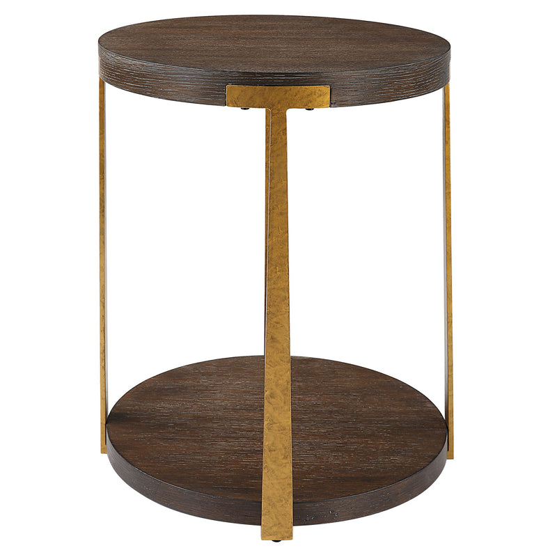 Accent Table Palisade Round Wood Side Table 
