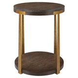 Accent Table Palisade Round Wood Side Table 