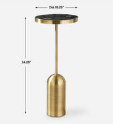 Accent Table Pascal Brass Drink Table 
