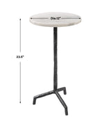 Accent Table Puritan White Marble Drink Table 