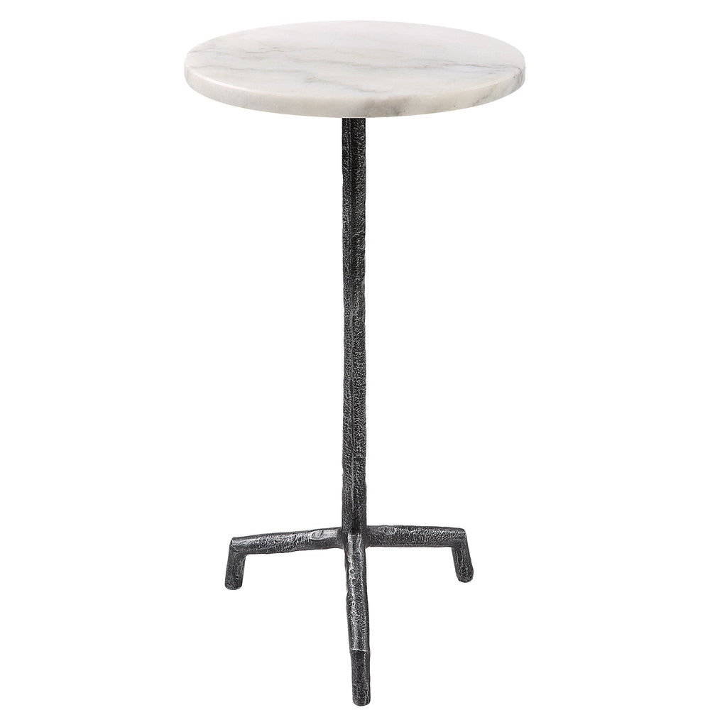 Rustic White Marble Drink Table | Classic Home Decor