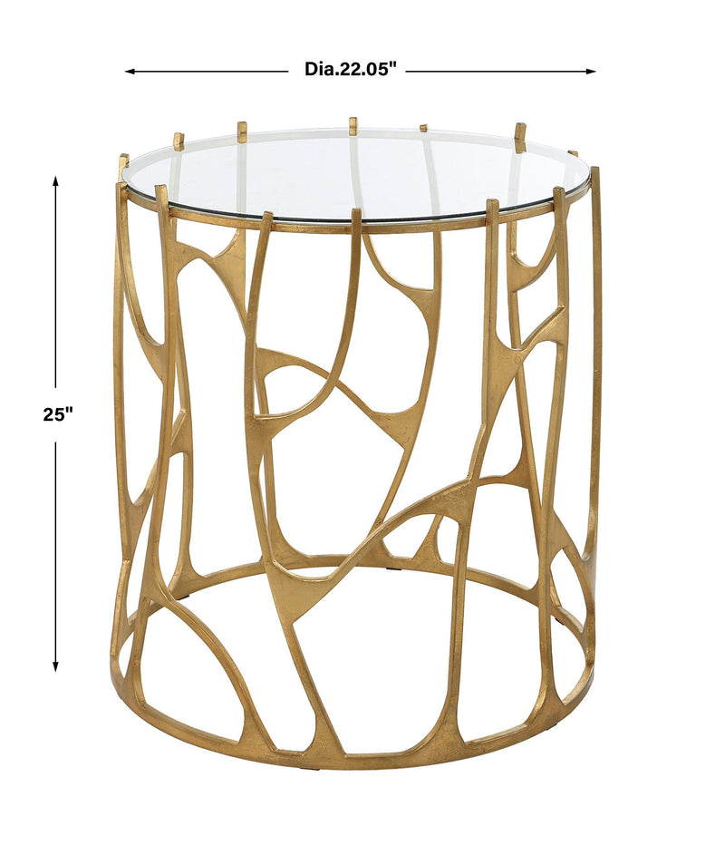 Accent Table Ritual Round Gold Side Table 