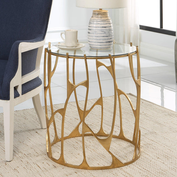 Accent Table Ritual Round Gold Side Table 
