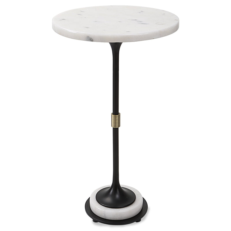 Accent Table Sentry White Marble Accent Table 