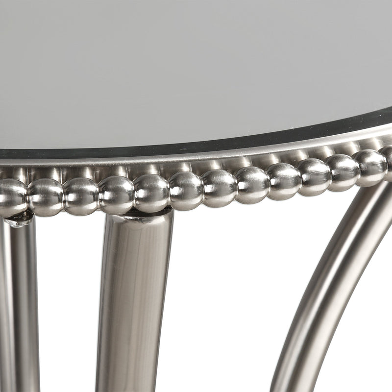 Accent Table Sherise Beaded Metal Accent Table 