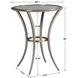 Accent Table Sherise Beaded Metal Accent Table 