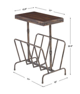 Accent Table Sonora Industrial Magazine Accent Table 