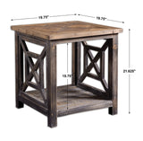 Accent Table Spiro Reclaimed Wood End Table 