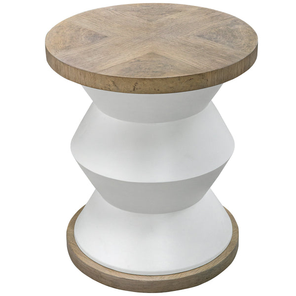 Accent Table Spool Geometric Side Table 
