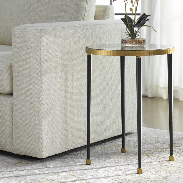 Accent Table Stiletto Antique Gold Side Table 