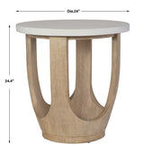 Accent Table Tatli Stone Top Side Table 