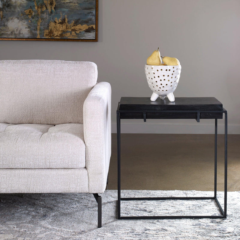 Accent Table Telone Modern Black Side Table 