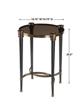 Accent Table Thora Brushed Black Accent Table 