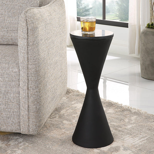 Accent Table Time's Up Hourglass Shaped Drink Table 