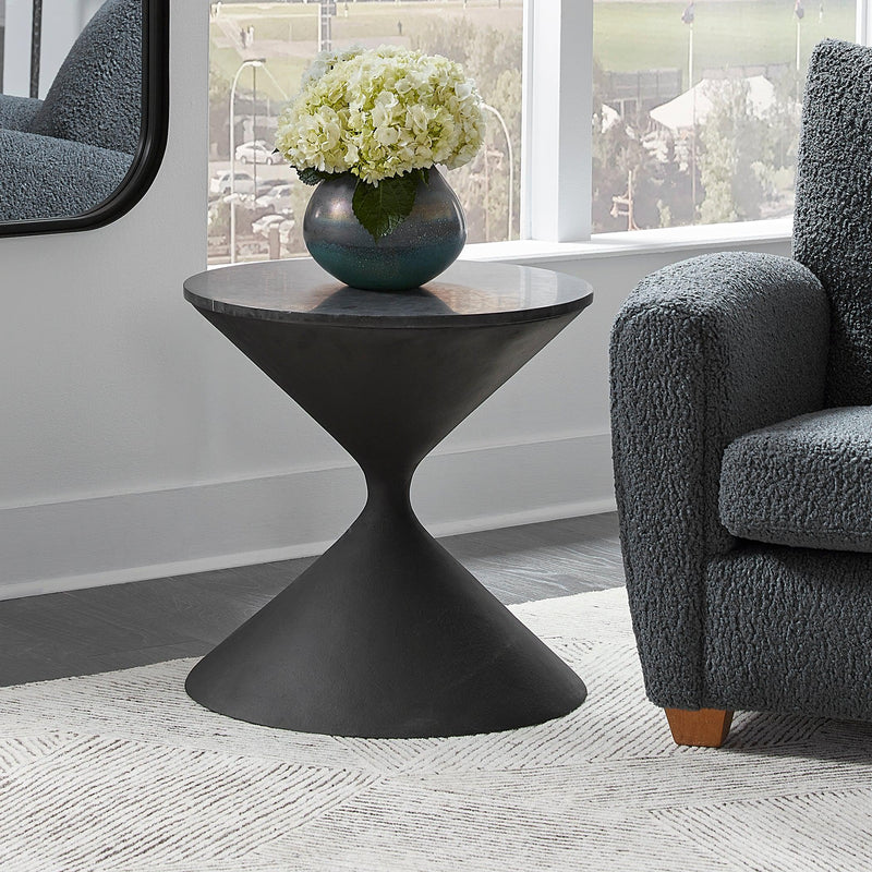 Accent Table Time's Up Hourglass Shaped Side Table 