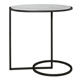 Accent Table Twofold White Marble Accent Table 