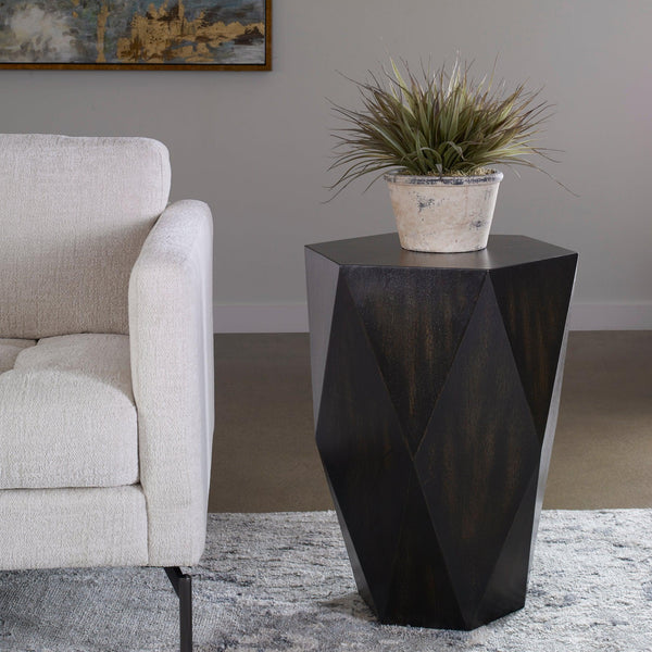 Accent Table Volker Black Wooden Side Table 