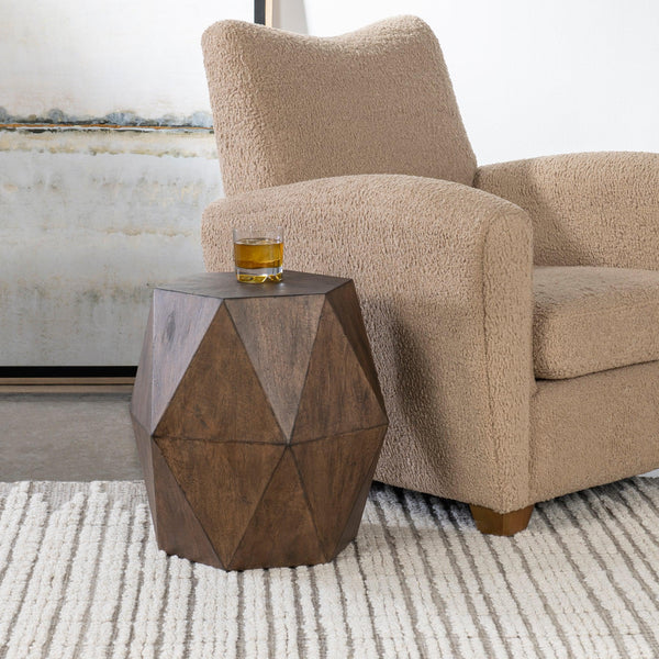 Accent Table Volker Honey Geometric Accent Table 