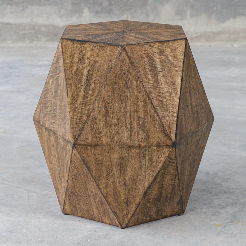 Accent Table Volker Honey Geometric Accent Table 