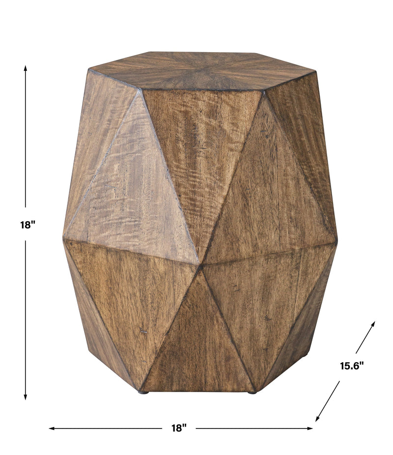 Accent Table Volker Honey Geometric Accent Table 