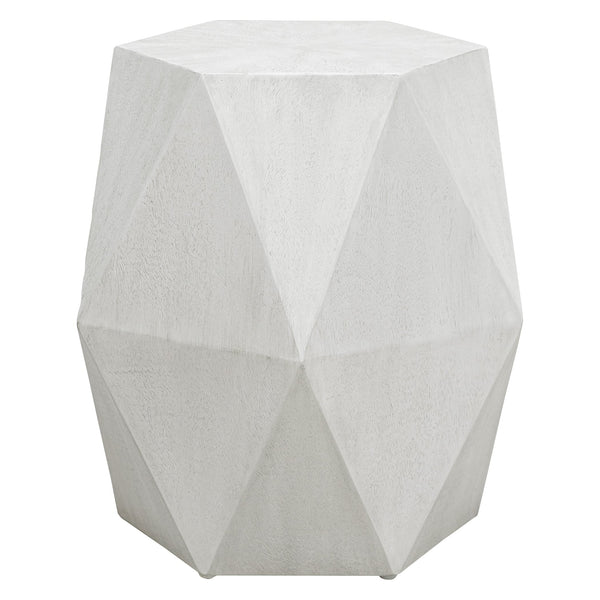 Accent Table Volker White Geometric Accent Table 