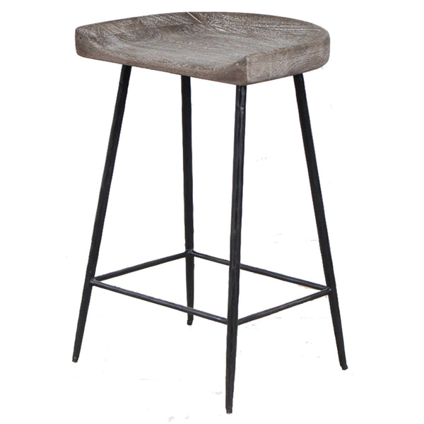 Bar & Counter Stools Cordova Carved Wood Counter Stool 