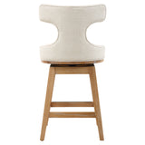Bar & Counter Stools Klismos Off-White Fabric Counter Stool 