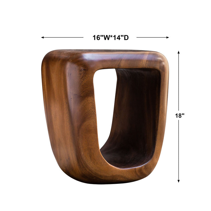 Bar & Counter Stools Loophole Wooden Accent Stool 