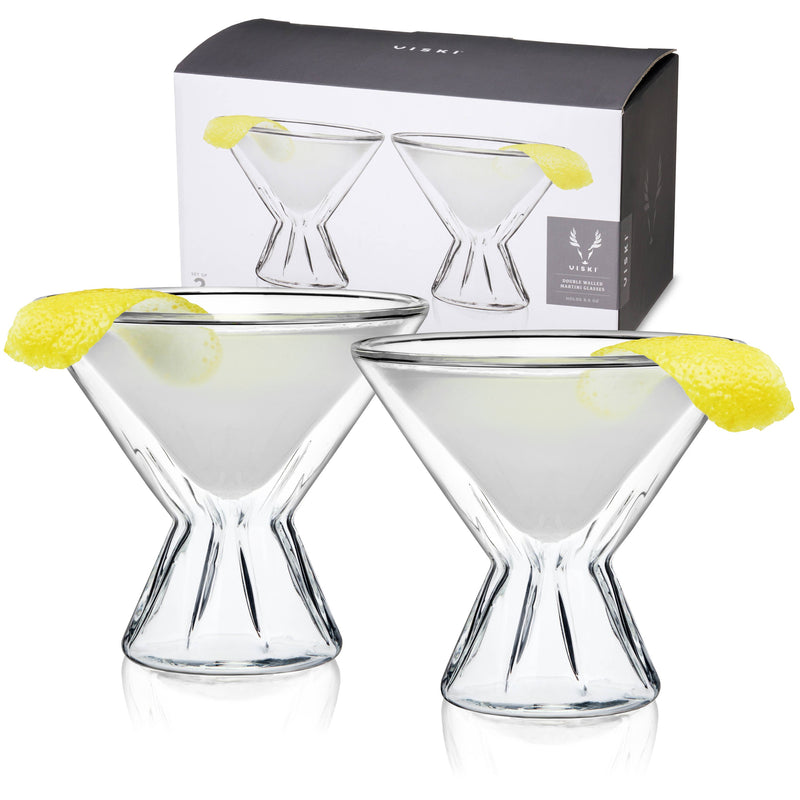 Bar & Glassware Double Walled Martini Glasses (set of 2) 