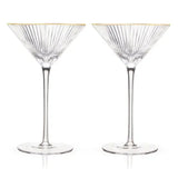 Bar & Glassware Meridian Ribbed Martini Glasses // Set of 2 