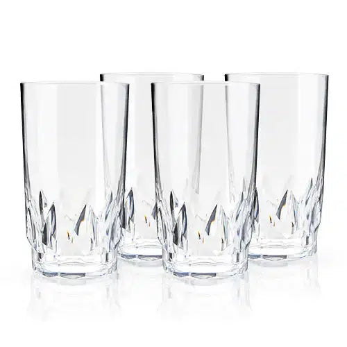 Bar & Glassware Shatterproof Acrylic Highball Tumbler // Set of 4 