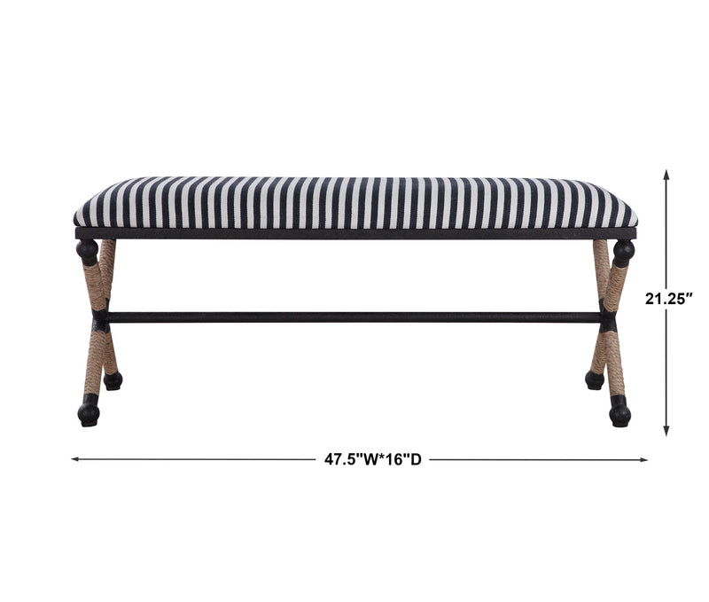 Benches, Ottomans & Stools Braddock Striped Bench 